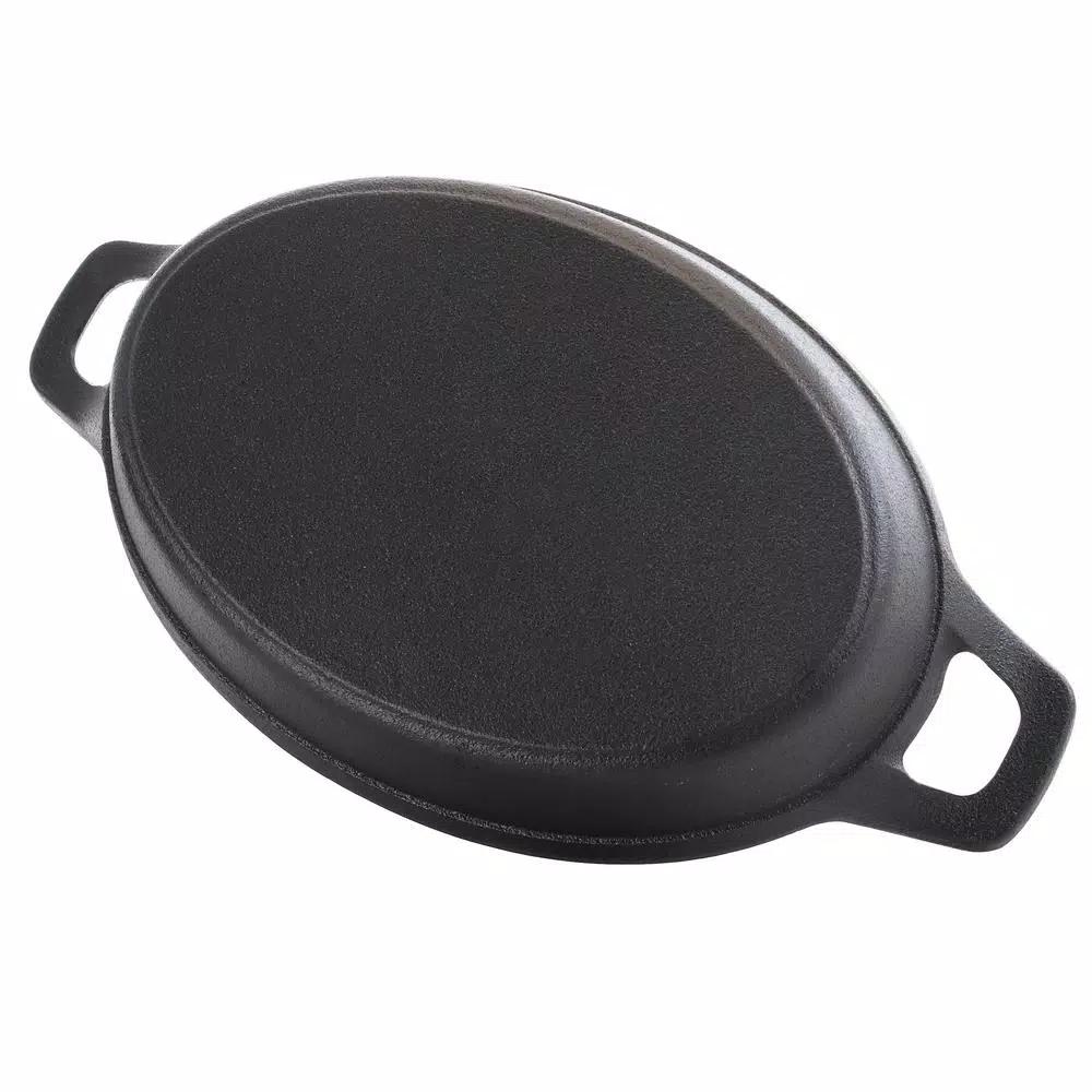 General Store Addlestone 10.5 in. Oval Cast Iron Server with Burned Furwood Base