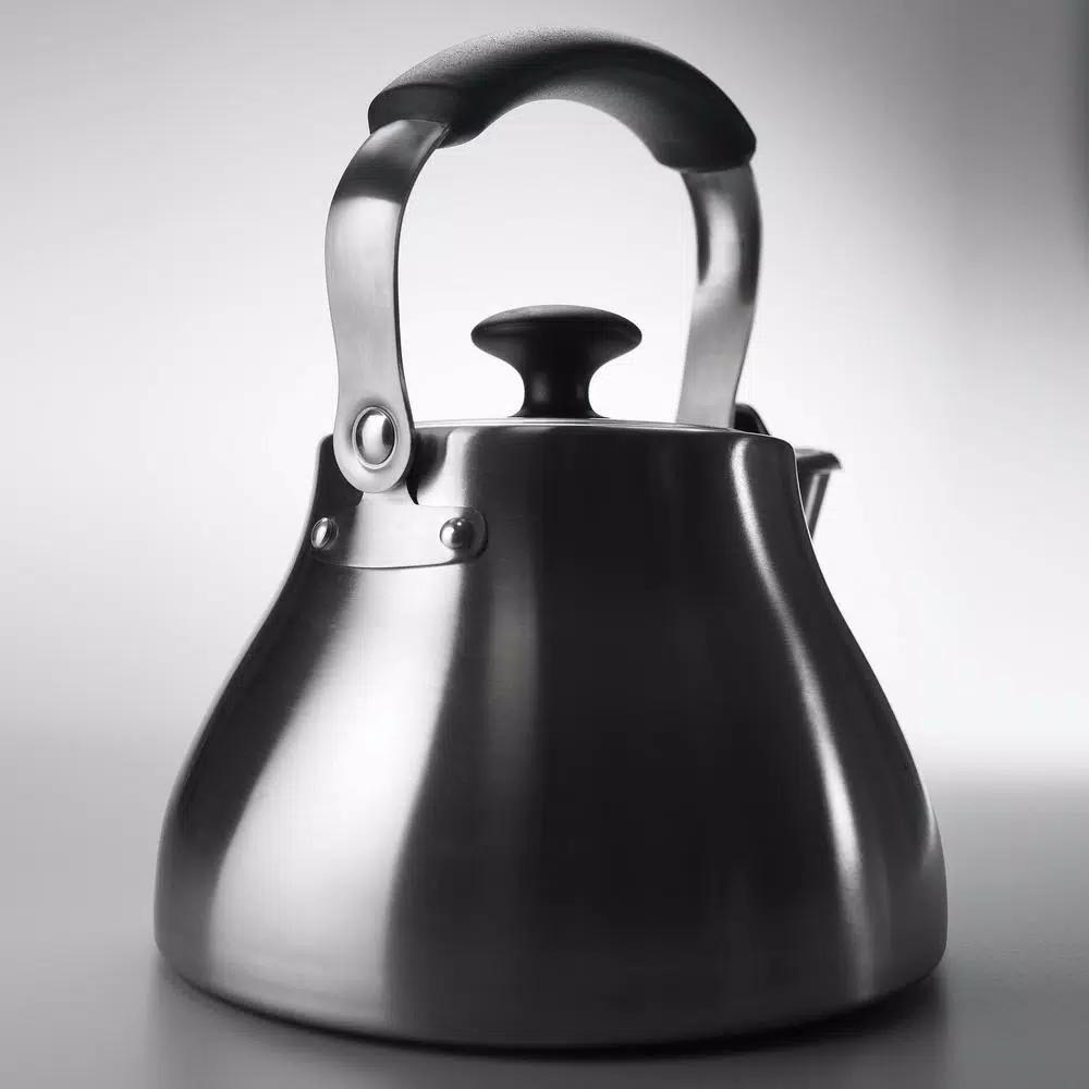 OXO Brew Good Grips Classic 6.8-Cup Stainless Steel Tea Kettle with Whistle
