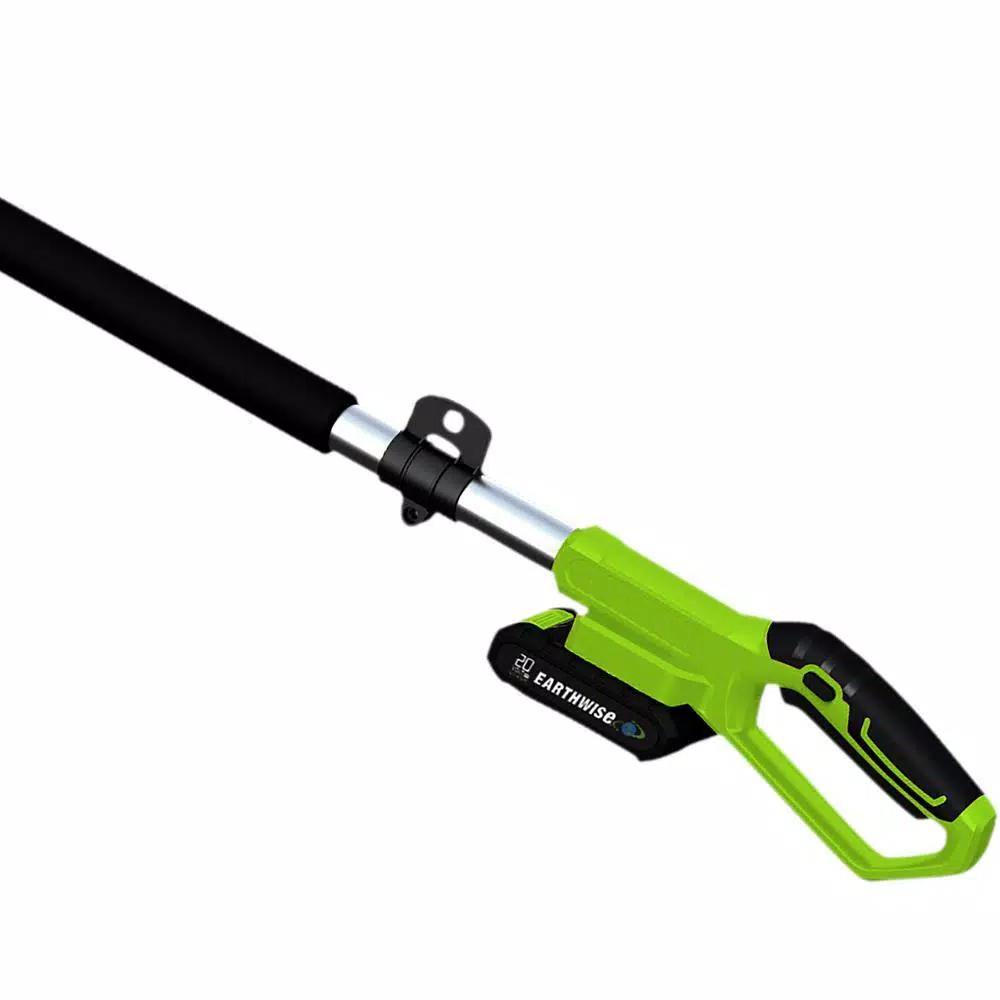 Earthwise 20V Cordless Pole Hedge Trimmer, 20 in. Blade, 2 Ah Battery and Charger Included