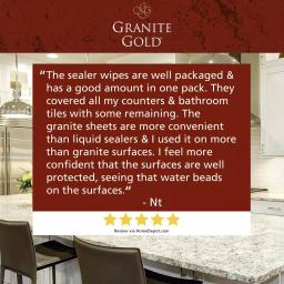 Granite Gold Sealer Wipes for Natural Stone Surfaces thumbnail 6