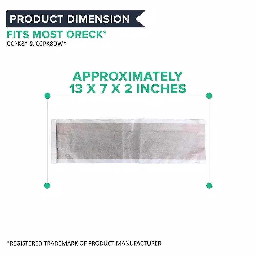 Think Crucial 16-Pack Replacement Vacuum Bags Compatible with Oreck Type CC and XL, Replaces CCPK8 & CCPK8DW