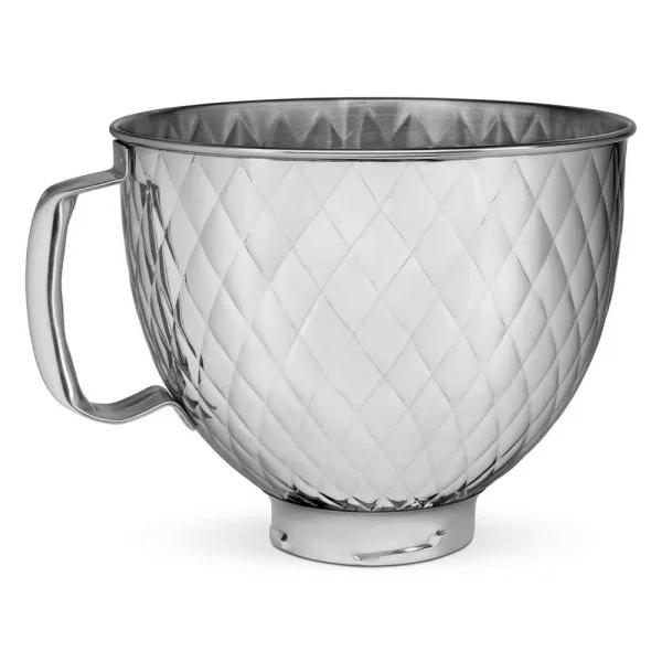 KitchenAid 5 Qt. Quilted Stainless Steel Mixing Bowl for Tilt-Head Stand Mixers