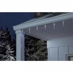 LightShow ColorMotion 24-Light White LED Icicle Christmas String Lights, 8 Effects, Outdoor/Indoor thumbnail 2