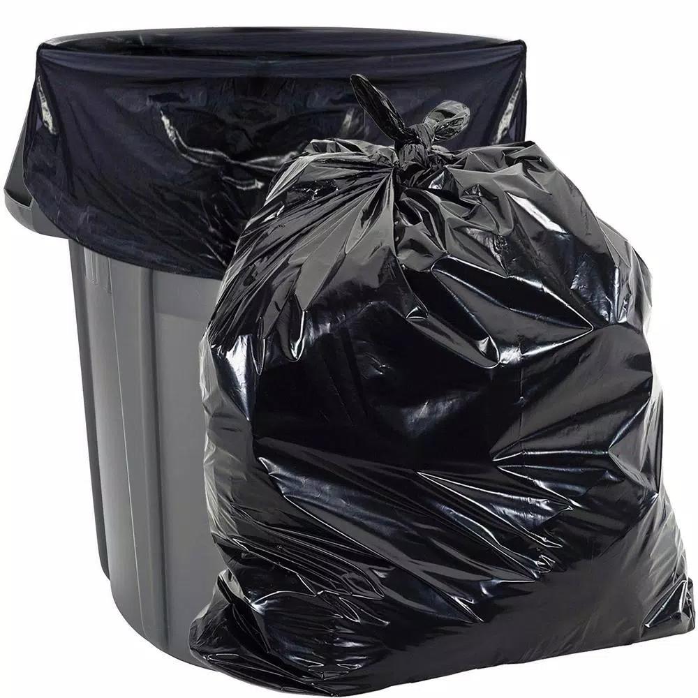 Aluf Plastics 55 Gal. Heavy-Duty Black Trash Bags, 2.0 mil, 100-Count