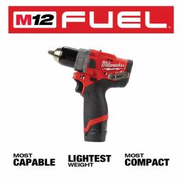 Milwaukee M12 FUEL 12V Li-Ion Brushless 4-Tool Combo Kit with Hammer Drill, Impact Driver, Ratchet & Inflator thumbnail 3