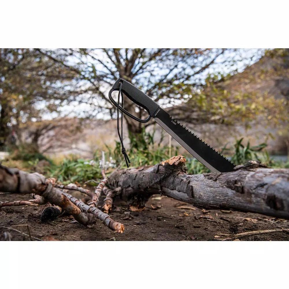 Coast F1400 14 in. Full-Tang Stainless Steel Machete with Saw and Nylon Sheath