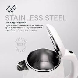 Aroma Professional 7-Cup Electric Water Kettle, 1.7L, White thumbnail 2