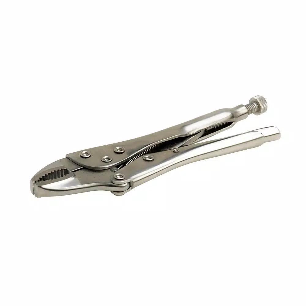Aven 7 in. Stainless Steel Round Jaw Locking Pliers, Non-Magnetic 304/420 Series