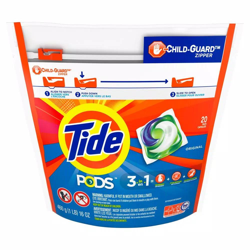 Tide PODS Original Scent Laundry Detergent Pods, 20-Count