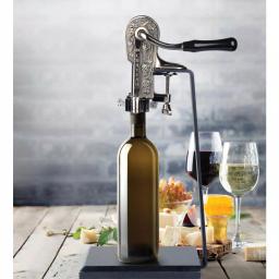 Epicureanist Pewter Connoisseur Wine Opener with Black Granite Stand thumbnail 4