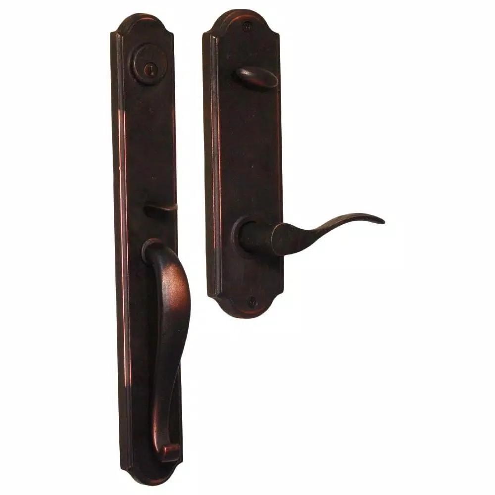 Weslock Wiltshire Right-Hand Single Cylinder Keyed Entry Handleset, Oil-Rubbed Bronze with Carlow Lever