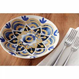 Home Decorators Collection Lisbon 4-Piece Twilight Blue and Mustard Yellow Salad Plate Set thumbnail 6