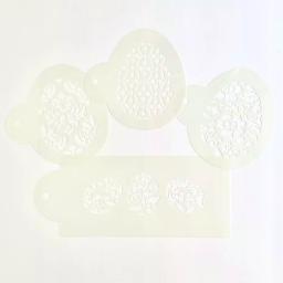 Designer Stencils Ornamental Egg Cookie Stencil Bundle - 4 Decorative Patterns thumbnail 1