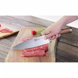 Cangshan H1 Series 8 in. German Steel Forged Chef Knife with Teak Wood Handle thumbnail 4