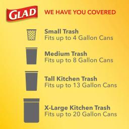 Glad ForceFlex 13 Gallon Tall Kitchen Drawstring Trash Bags, Fresh Clean Scent with Febreze, 110 Count thumbnail 8
