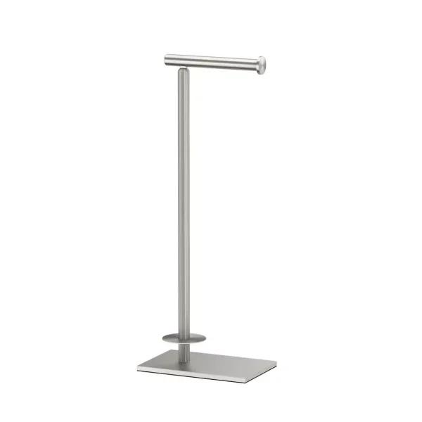 Gatco Latitude II Square Freestanding Toilet Paper Holder with Storage, Satin Nickel