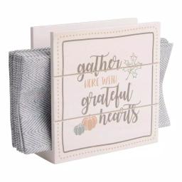 Home Essentials Harvest Devotions 6 in. Wooden Napkin Holder, Fall Decor thumbnail 2