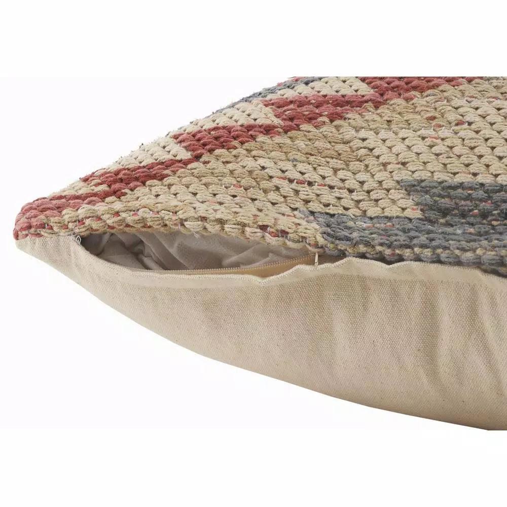 LR Home Eclectic Multi-color Southwestern Graphic Throw Pillow, 18 x 18 in, 100% Cotton