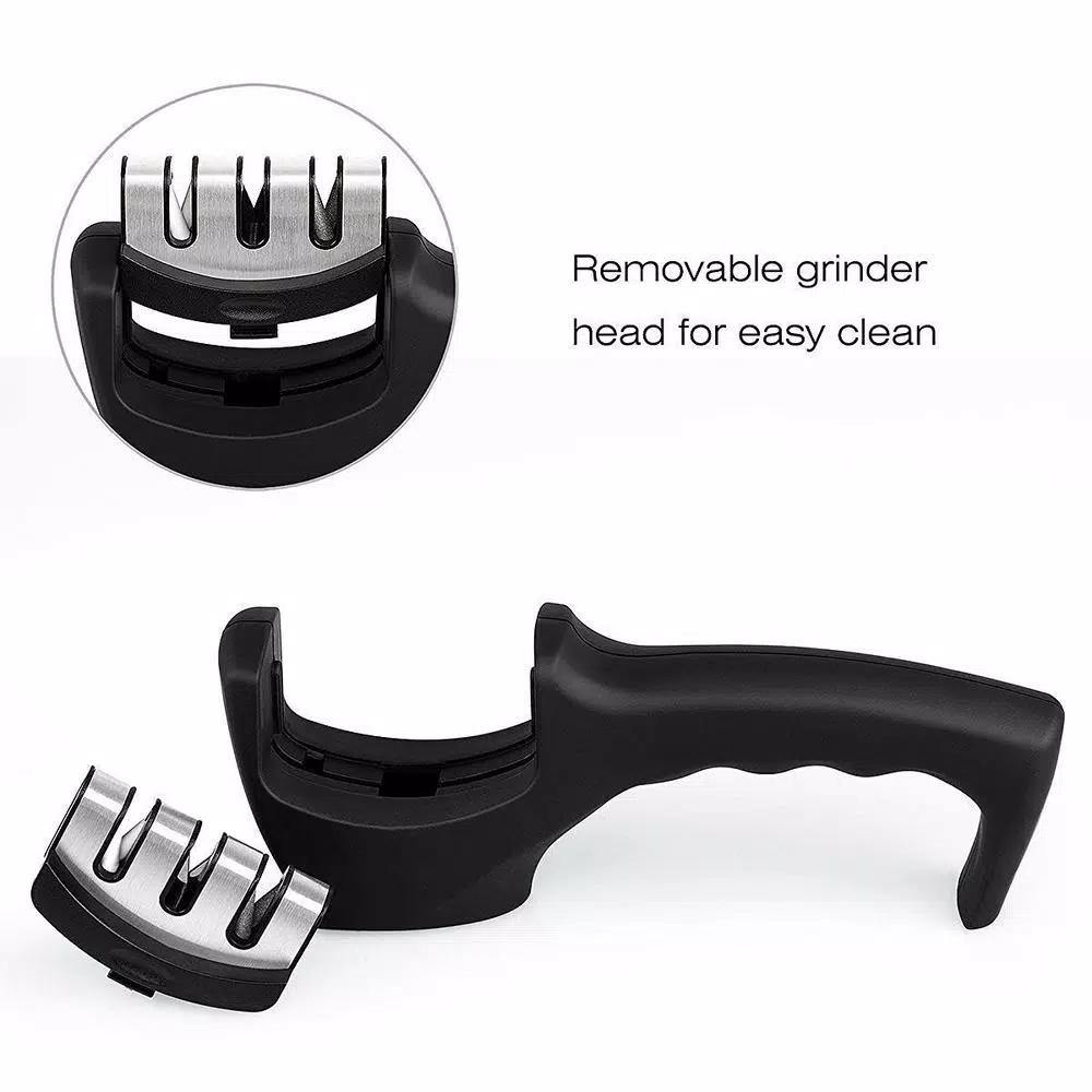 Unbranded LIGHTSMAX 3-Stage Manual Knife Sharpener with Ergonomic Handle