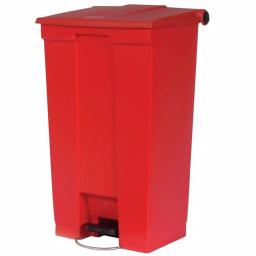 Rubbermaid Commercial Products 23 Gal. Red Fire-Safe Step-On Mobile Trash Can, Puncture-Resistant Plastic thumbnail 2