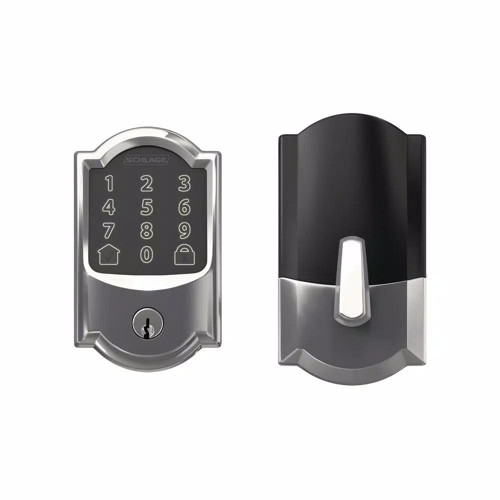 Schlage Encode Smart Wi-Fi Deadbolt with Alarm, Bright Chrome