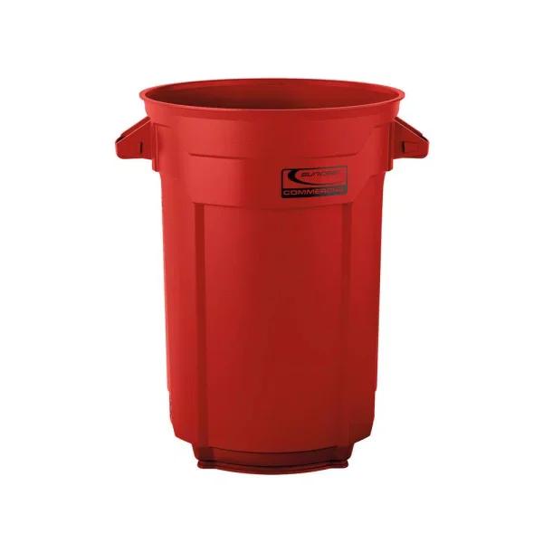 Suncast Commercial Suncast 32 Gal. Red Commercial Resin Utility Trash Can