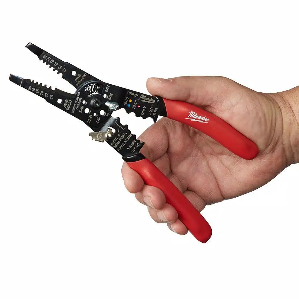 Milwaukee 2-Piece Electrician Pliers Set: 6-in-1 Combination Pliers & Multi-Purpose Wire Stripper Crimper