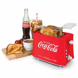 Nostalgia Coca-Cola Red Wide Slot Grilled Cheese Toaster, 4-Slice Capacity thumbnail 2