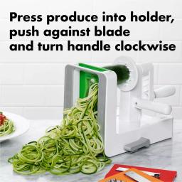 OXO Good Grips Tabletop Spiralizer with 3 Stainless Steel Blades thumbnail 6