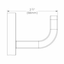 Speakman Vector Extended Robe Hook - Polished Chrome - Modern Metal Design thumbnail 2