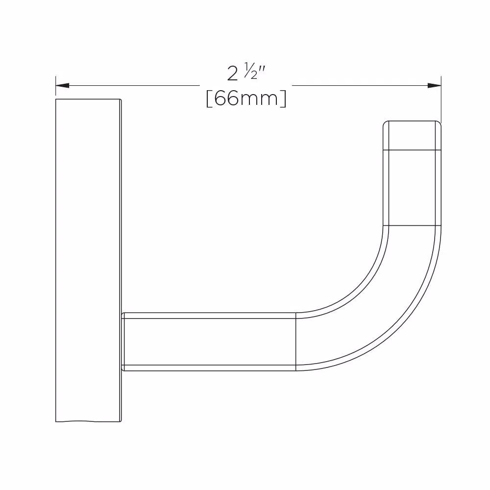 Speakman Vector Extended Robe Hook - Polished Chrome - Modern Metal Design