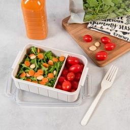 Kitchen Details Simplify Eco-Friendly Natural Plant Fiber Lunch Box Set, 2 Pack, Beige thumbnail 4