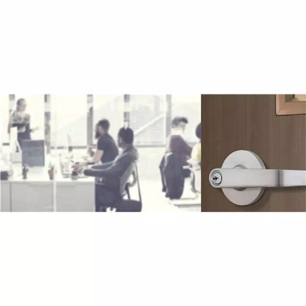 Universal Hardware Heavy Duty Classroom Keyed Entry Door Lever, Satin Chrome, 2-3/4 in. Backset