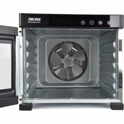 AROMA 6-Tray Digital Food Dehydrator with Glass Door and Stainless Steel Trays, 600W, Black thumbnail 4