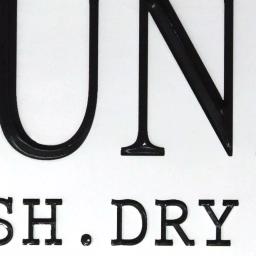 HomeRoots Wash Dry Fold Metal Laundry Room Wall Décor - Farmhouse Style Sign thumbnail 3