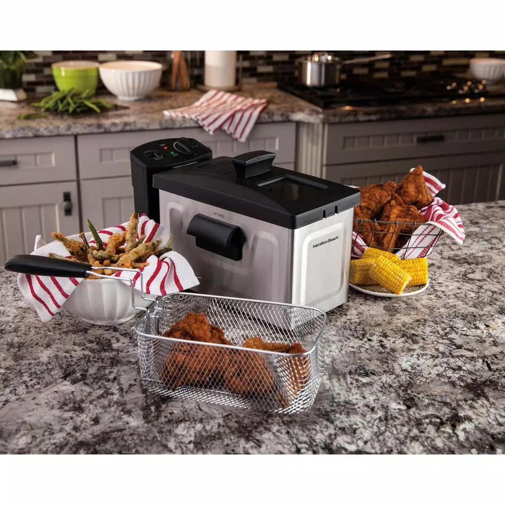 Hamilton Beach 3 Qt. Stainless Steel Deep Fryer with Digital Timer