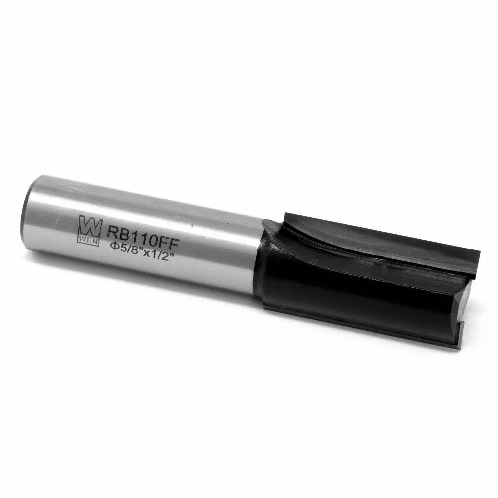 WEN 5/8 in. Straight 2-Flute Carbide Tipped Router Bit, 1/2 in. Shank