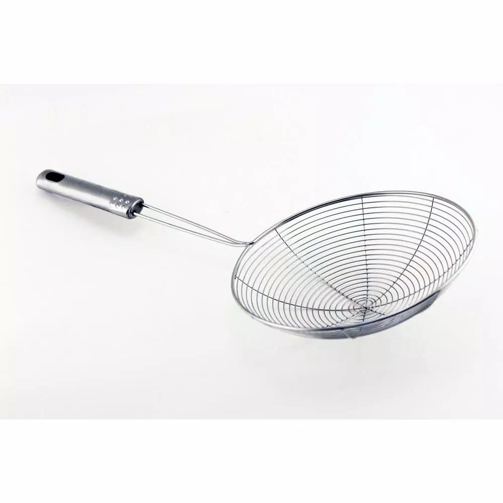BergHOFF CollectNCook 11 in. Stainless Steel Wok Set with Fernogreen Non-Stick Coating and Wire Skimmer