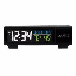 La Crosse Technology Pop-Up Projection Alarm Clock with USB Charging Port, Temperature and Humidity Display, Black thumbnail 5