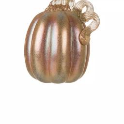 Glitzhome Blue and Gold Glittery Glass Pumpkin Set of 2 - Handmade Indoor Tabletop Decor thumbnail 7