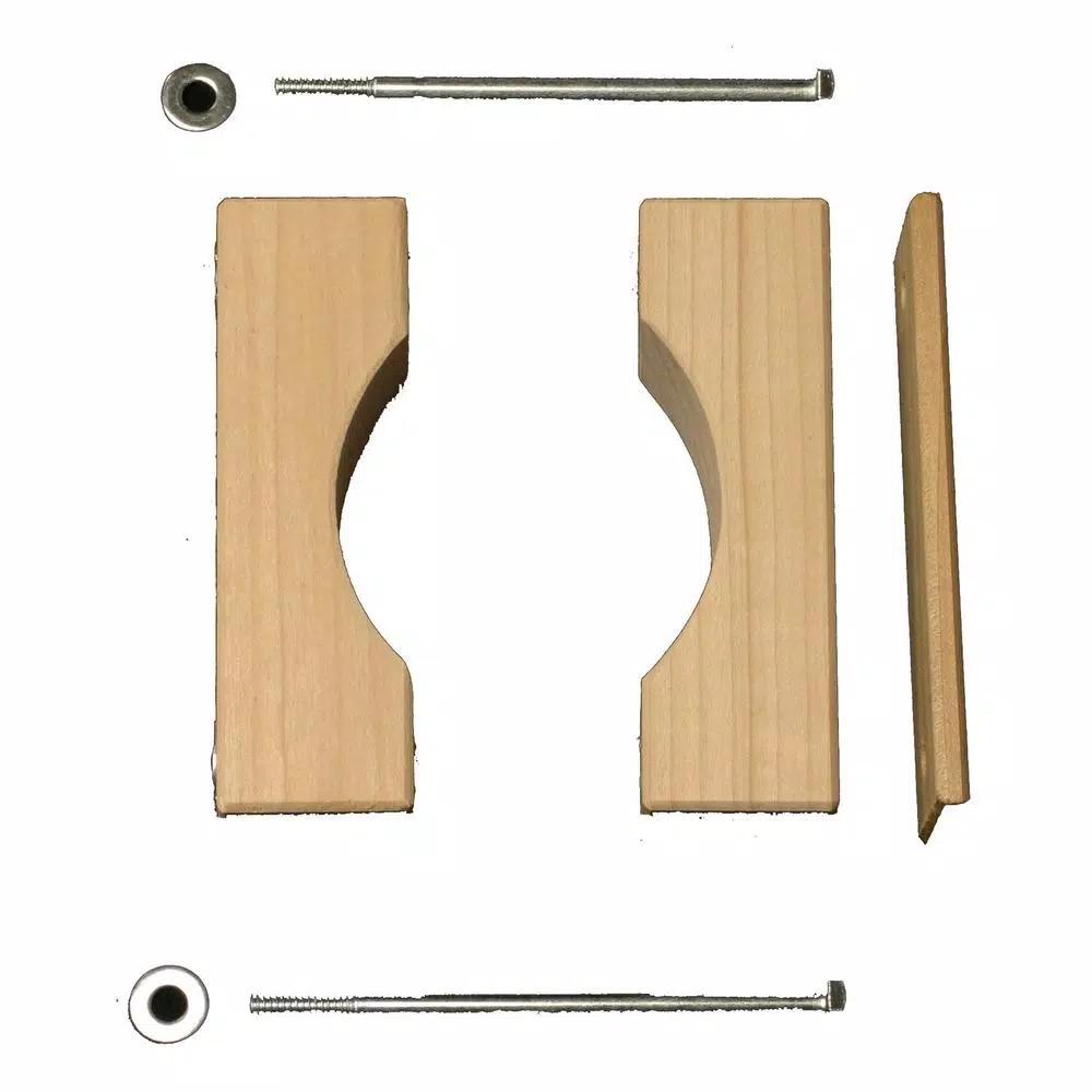 Cardinal Gates Round Wood Clamps for Child Safety Gates, Solid Poplar, No-Drill Mounting