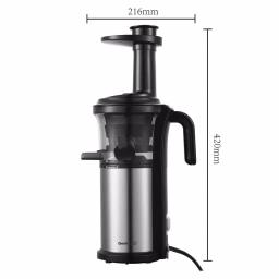 Boyel Living 200W Stainless Steel Slow Masticating Juicer, Quiet Cold Press Juicer with Reverse Function, Silver thumbnail 3