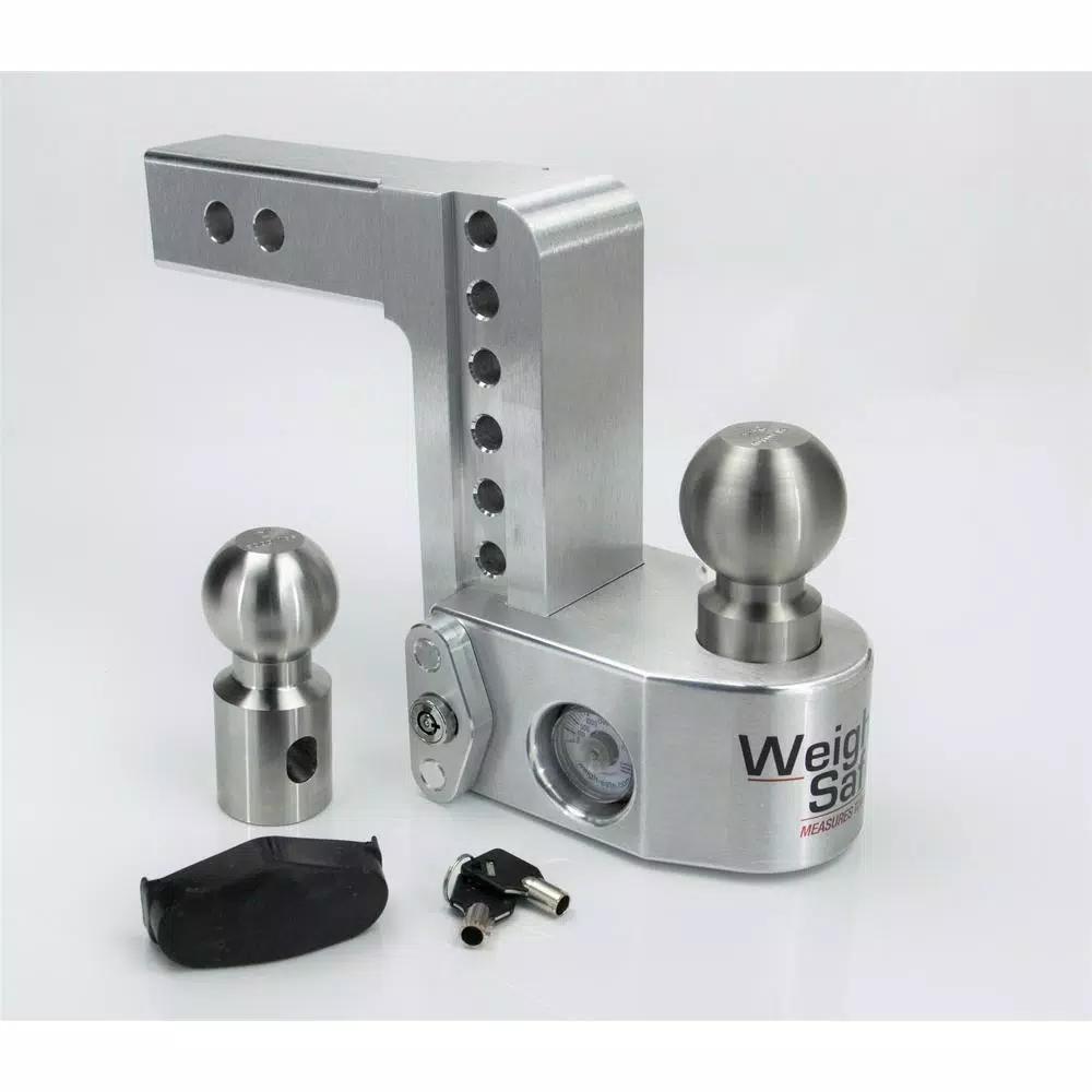 Weigh Safe Weigh-Safe 6 in. Drop Adjustable Class V Ball Mount with Built-in Hydraulic Scale