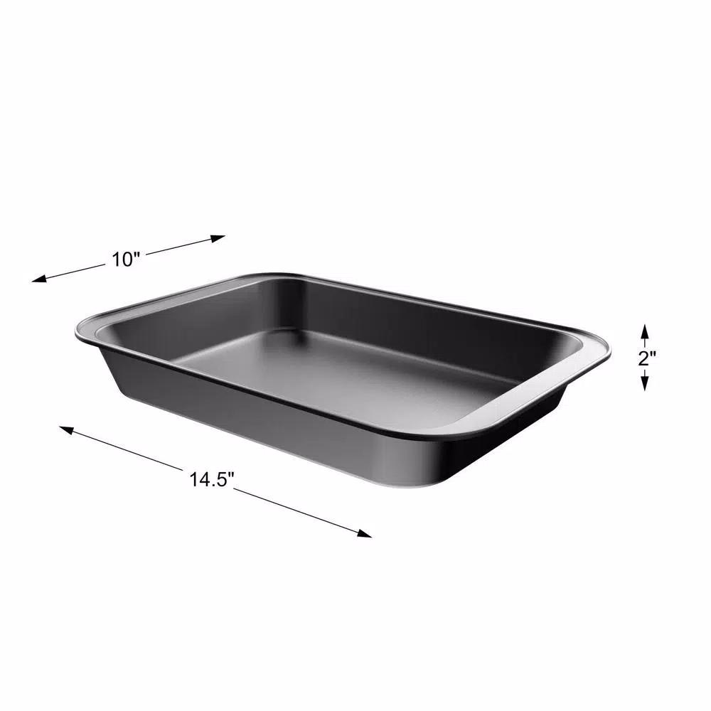 Trademark Classic Cuisine 9x13 Nonstick Cake Pan and Lid Set, Carbon Steel Rectangle Baking Pan