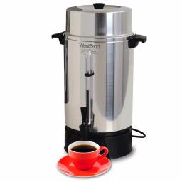 West Bend 100-Cup Silver Aluminum Commercial Coffee Urn with Automatic Temperature Control thumbnail 4