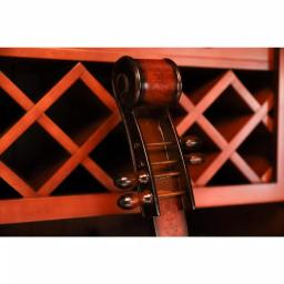 Vintiquewise Vintage Wooden Cello Shaped Wine Rack - 10 Bottle Floor Display thumbnail 4