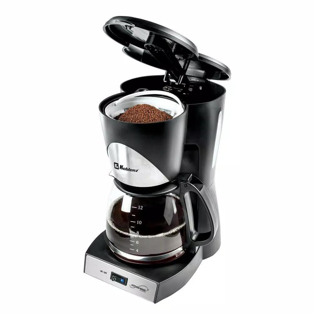 Koblenz Kitchen Magic Collection 12-Cup Drip Coffee Maker, Black