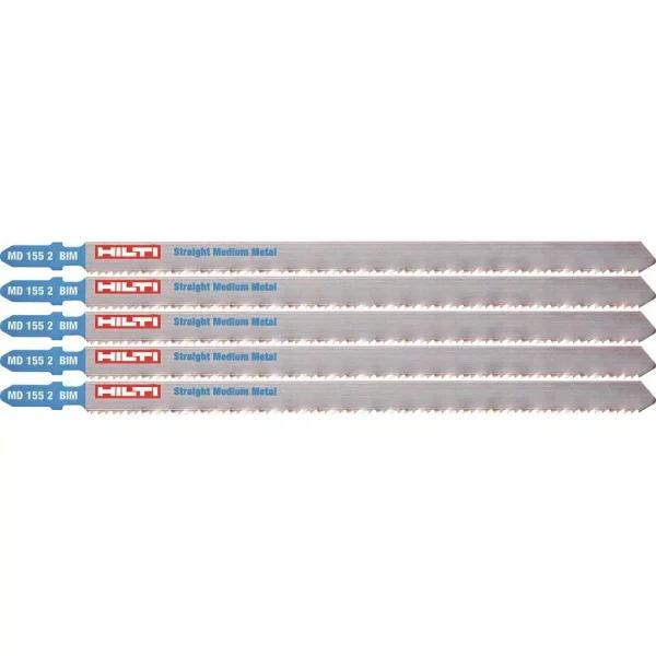Hilti MD 155 2 Bi-Metal T-Shank Premium Jig Saw Blades, 13 TPI, 6 in. (5-Pack)