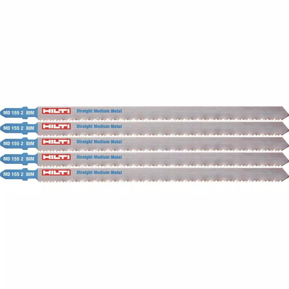 Hilti MD 155 2 Bi-Metal T-Shank Premium Jig Saw Blades, 13 TPI, 6 in. (5-Pack)