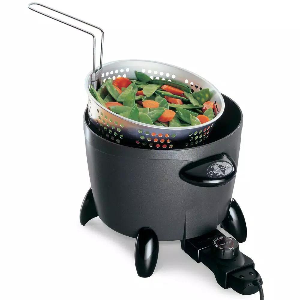 Presto Options 6 Qt. Electric Multi-Cooker and Deep Fryer, Dark Gray